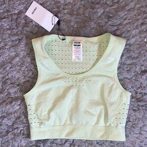 Gymshark || NWT Energy Seamless Crop Top {Light Sage}